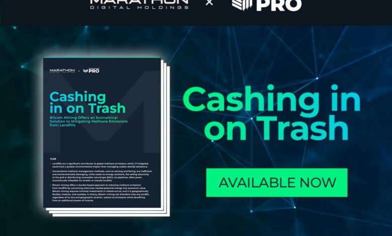 Marathon Digital Holdings Launches Pilot Landfill Methane-Powered Bitcoin Mining Project